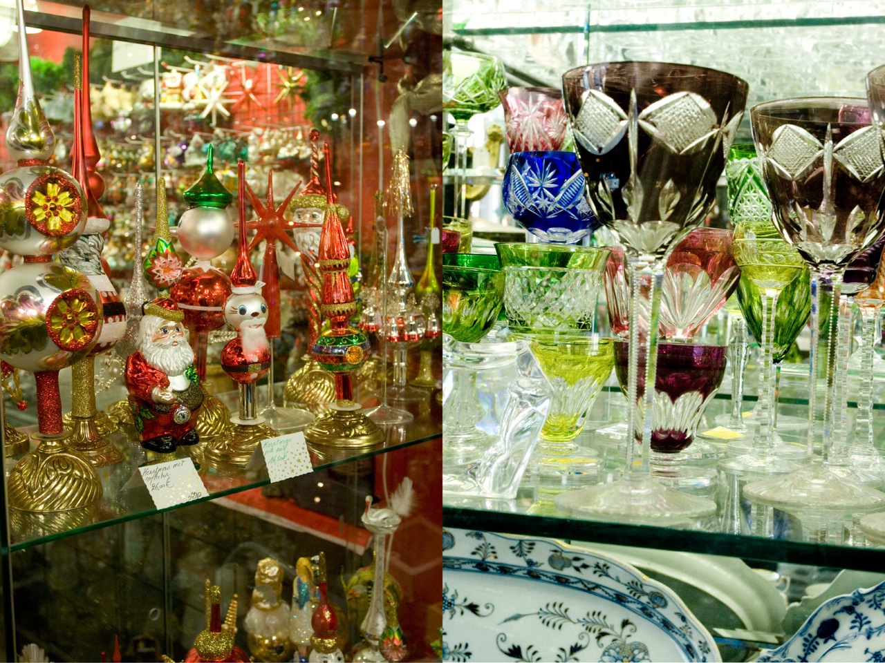 Kloosterstraat, lot's of antique shops; don't miss the one with the old christmas decoration. Here you can find everything to dress the christmas table. 