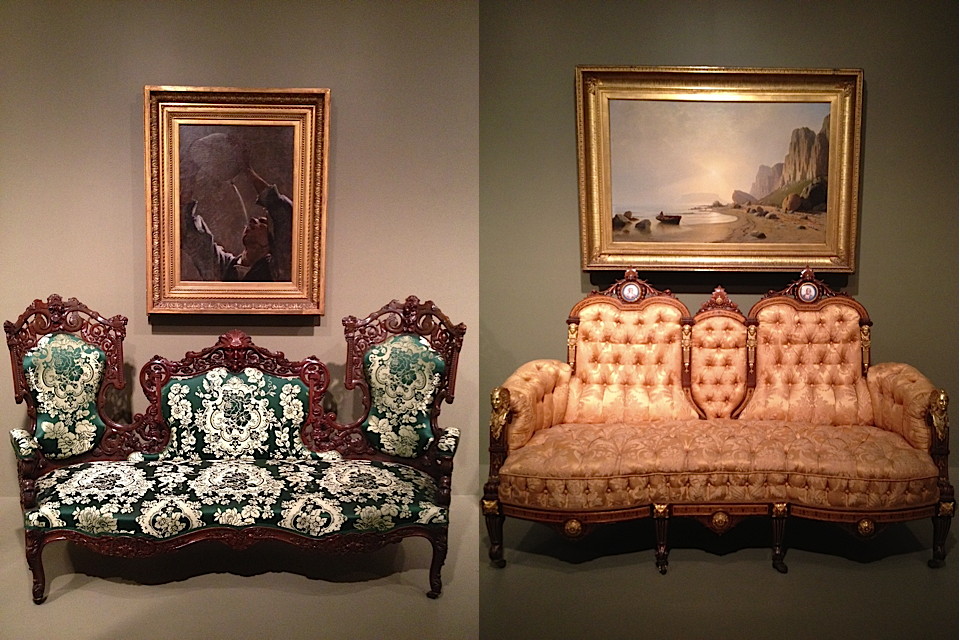 Sofa, 1855:65, New York - Sofa, 1860/ 70, New York, rosewood & ormolu - photo by emmanuelle linard