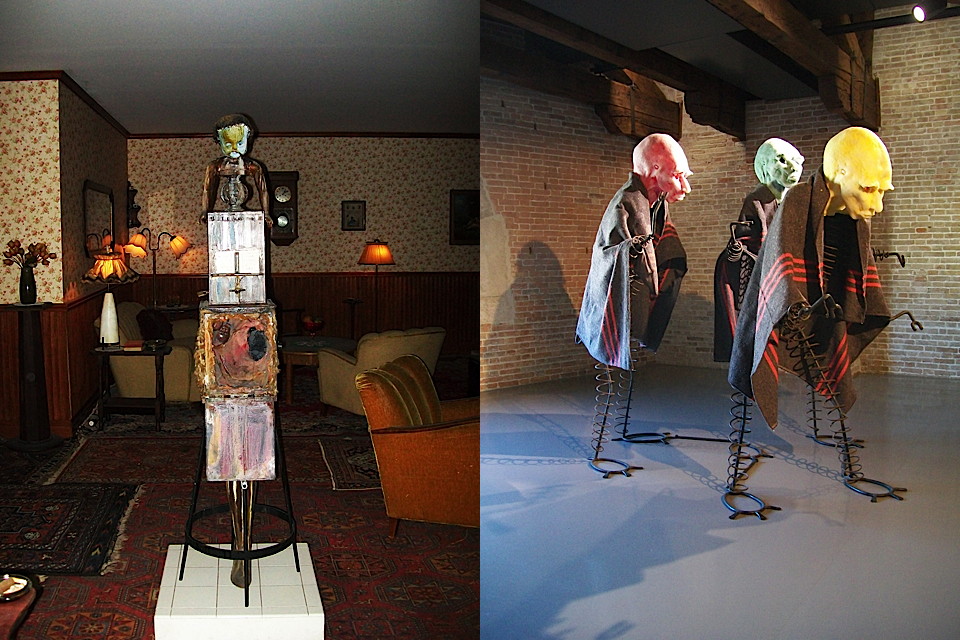 art works : left by kienholz-right by schuette