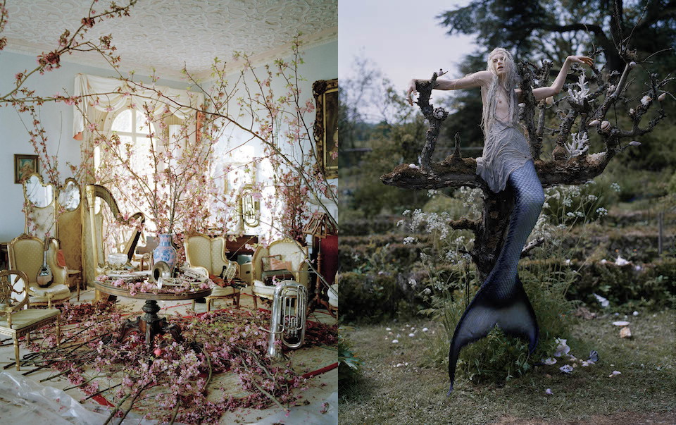 Left: Magical Thinking, W March 2012 shot by Tim Walker. Right: Far,far from Land, W shot December 2013 by Tim Walker 